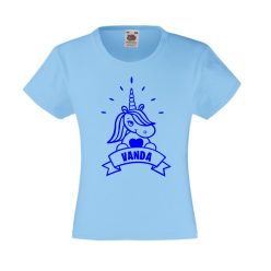 Unicornisos egyedi névvel lányka póló