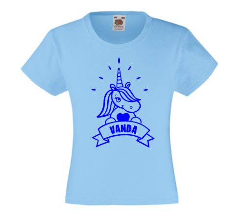 Unicornisos egyedi névvel lányka póló