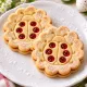 Katicás linzer kiszúró és süti kinyomó – virágos katica mintával