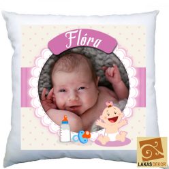 Baba párnahuzat kislányos saját képpel 2