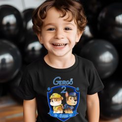   Mancs és barátai szülinapi póló – Egyedi névvel és számmal