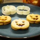 Halloween tök alakú linzer süti kinyomó forma