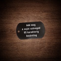   6. Kutyabiléta, dögcédula, mindkét oldalra tetszőleges szöveg, 65-65 karakter