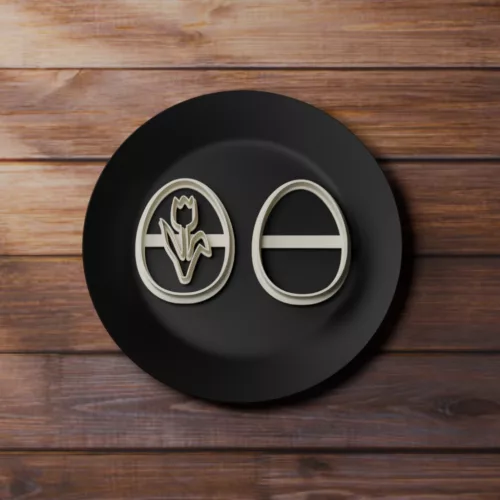 Húsvéti tojásban tulipán linzer kinyomó