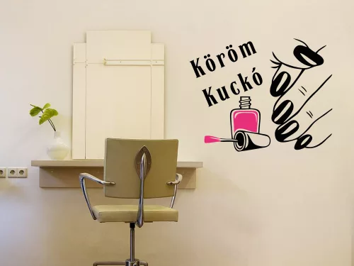 Köröm kuckó 2 színből falmatrica