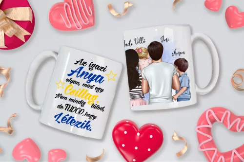 Az igazi Anya, olyan mint egy csillag egyedi személyre szabható bögre