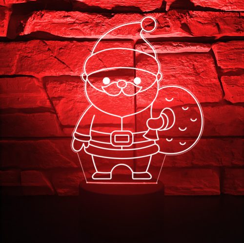 Télapó 3D hatású Karácsonyi Led lámpa