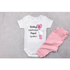 Boldog születésnapot névre szabható baba body
