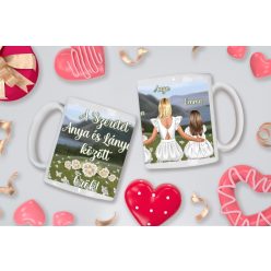 A szeretet Anya és lányai között örök bögre