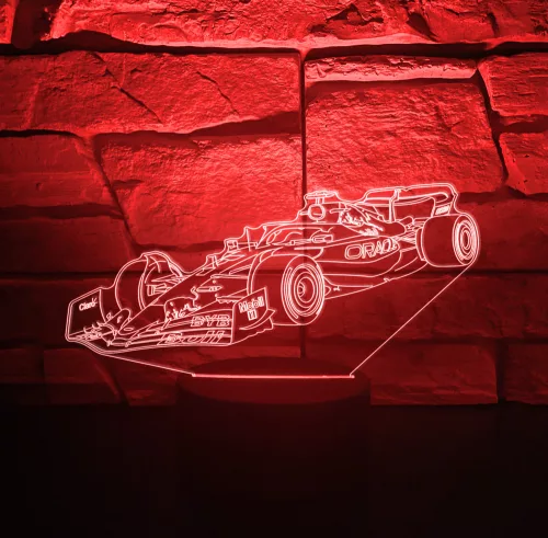 F 1 Red Bull team 3D hatású led lámpa