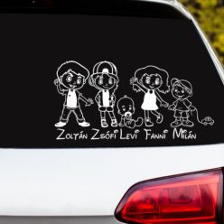 Nagyfiú, Nagylány, Babafiú, Lány, Kisfiú autósmatrica