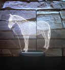 Lovas 7 színű 3D LED lámpa