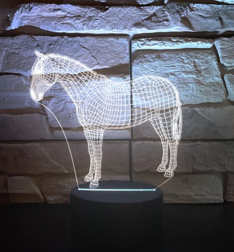 Lovas 7 színű 3D LED lámpa