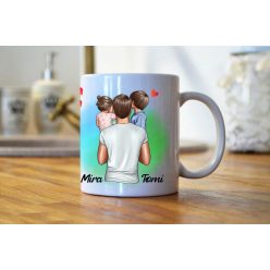 A világnak egy apa vagy Kislány fiú egyedi bögre 