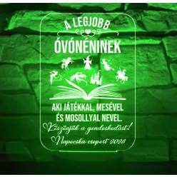   Mesebeli Köszönet – Egyedi LED Lámpa és Dísz A Legjobb Óvónéninek