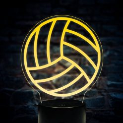 Röplabda 3D hatású Ledlámpa Telibe gravírozott