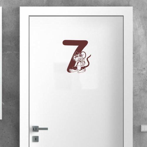 7 szám makival matrica