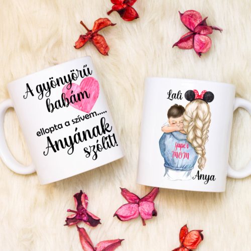 A gyönyörű babám ellopta a szívem.. egyedi bögre (2. Változat)