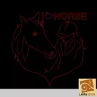 I love Horse LED tábla