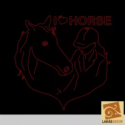I love Horse LED tábla