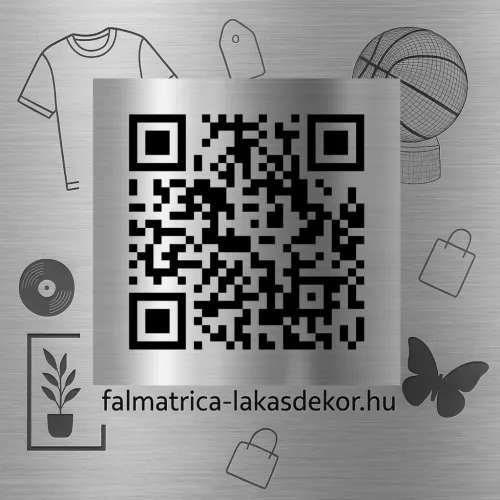 Gravírozott tábla QR kóddal