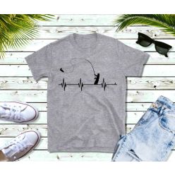 Horgász EKG férfi póló