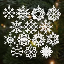 Hópehely karácsonyfa díszek
