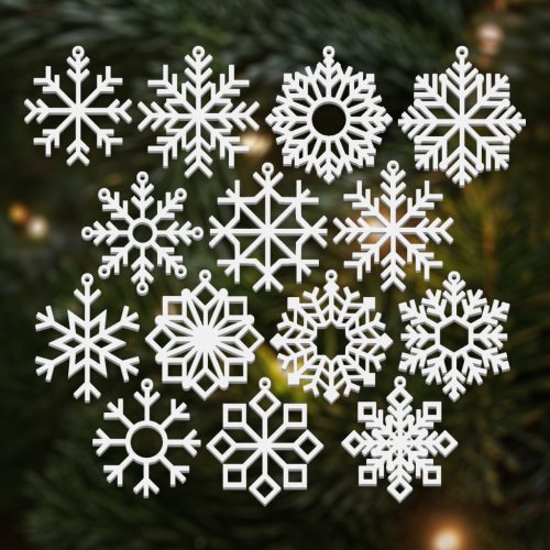 Hópehely karácsonyfa díszek