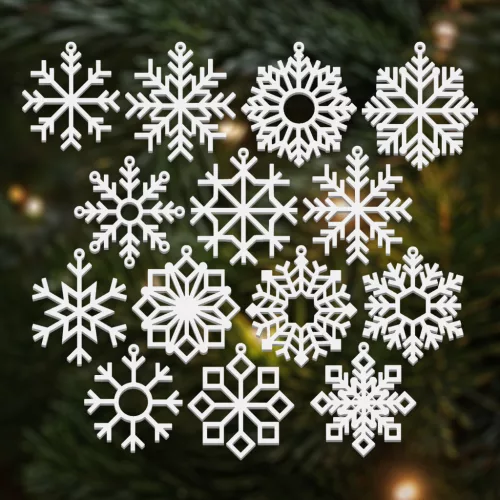 Hópehely karácsonyfa díszek