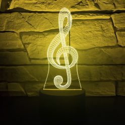 Violinkulcs 3D hatású led lámpa