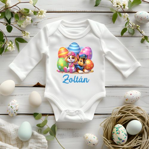 Kutyusos húsvéti baba body