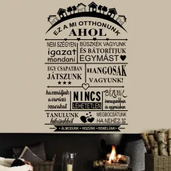 Ez a mi otthonunk idézetes falmatrica