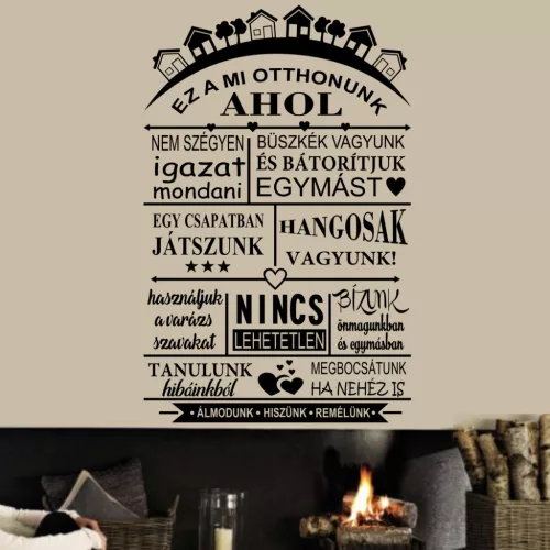 Ez a mi otthonunk idézetes falmatrica