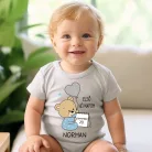 Baba body „Első névnapom” – Macis minta fiús és lányos színekben