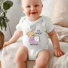 Baba body „Első névnapom” – Macis minta fiús és lányos színekben