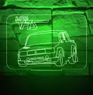 3D LED Illúzió Lámpa Lada Autó Mintával