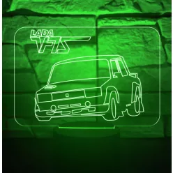 3D LED Illúzió Lámpa Lada Autó Mintával