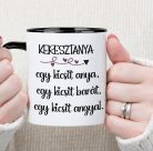 Keresztanyás bögre – Fiús és lányos változatban személyre szabva