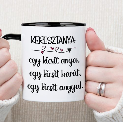 Keresztanyás bögre – Fiús és lányos változatban személyre szabva