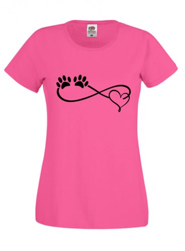 Kutyatappancs végtelen szíves női póló