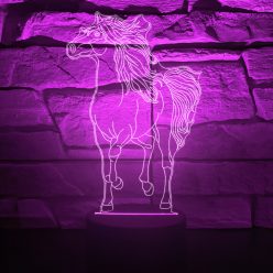 Lovas 7 színű 3D LED lámpa