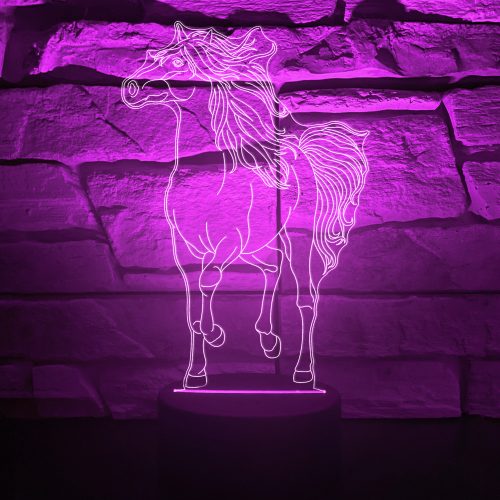 Lovas 7 színű 3D LED lámpa