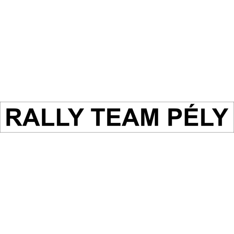 Rally Team Pély, egyedi matrica