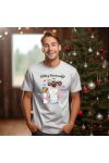 Boldog Karácsonyt családi férfi póló (Nagylány-Kislány-Lány)