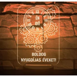   "Én idő" – Egyedi 3D hatású LED lámpa nyugdíjasoknak