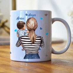   Egyedi anya bögre kisfiúval – személyre szabható karakterekkel, megható idézettel