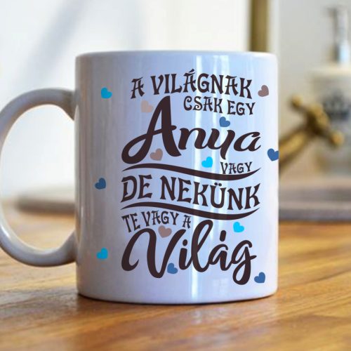 Egyedi anya bögre kisfiúval – személyre szabható karakterekkel, megható idézettel