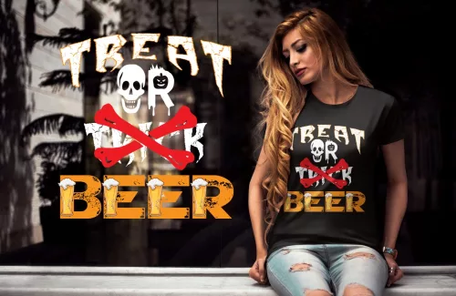 Treat or Beer női póló