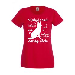 Kutyás szív, kutyás lélek német juhász női póló