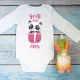 Panda macis születésnapi baba body